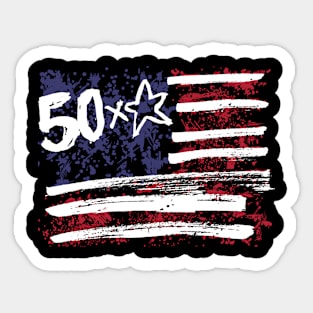 Trash USA Flag Sticker